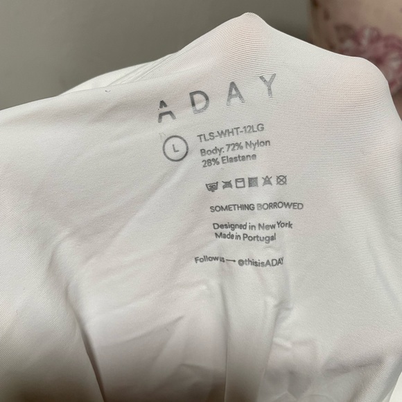 Aday Something Borrowed Blouse Button Down Shirt White L - Picture 8 of 9